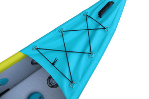 Kayak Gonfiabile Blu per 2 Adulti, Personalizzabile con Logo, con Anima in Drop Stitch, per Fiume, Pesca, 2 Persone, in PVC - Product Image 5