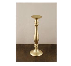 Low MOQ <b>Vintage</b> Glossy Brass Pillar Candle Holder Home Decoration Metal Holder Direct Sale From Factory Wholesaler - Product Image 1