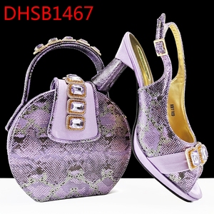 <span class=keywords><strong>Sandali</strong></span> da donna <span class=keywords><strong>con</strong></span> <span class=keywords><strong>tacco</strong></span> alto in pelle PU africana di alta qualità e pochette abbinata <span class=keywords><strong>con</strong></span> pietre, fornitore cinese - Product Image 3