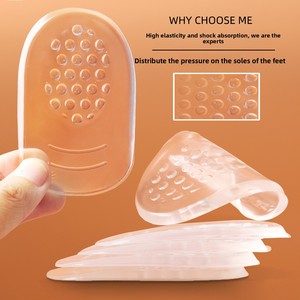 Cuscinetto per Tallone Trasparente Autoadesivo Antiurto, Mezza Misura, Massaggiante, Confortevole, per Aumentare l'Altezza, Sportivo, Anti-Dolore al Tallone - Product Image 1