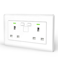 Prise murale USB UK Tuya Smart Home, télécommande WiFi, 2xUSB, multiprise murale UK