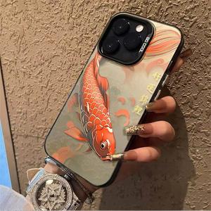 เคสโทรศัพท์มือถือสำหรับ iPhone 8 x XR XS 11 12 13 14 15 16 17 PRO MAX พิมพ์ปลา KOI สีแดงขนาดใหญ่ - Product Image 2