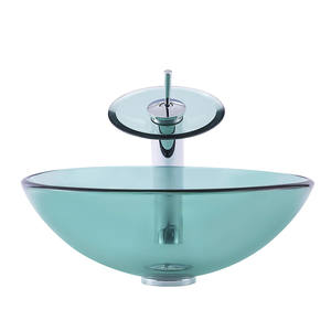 <span class=keywords><strong>Lavabo</strong></span> de Vidrio Transparente Color <span class=keywords><strong>Verde</strong></span> AQ1002 - Product Image 1