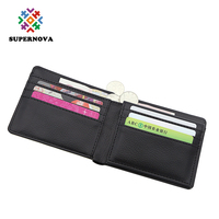 Portefeuille homme pliable vierge pour sublimation, personnalisez votre propre porte-monnaie et porte-cartes pour homme, portefeuille fin en cuir imprimé sur mesure