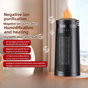 <span class=keywords><strong>Chauffage</strong></span> électrique à ventilateur portable 2000W PTC avec télécommande Conception de poêle à soleil et humidification-Flamme à économie d'énergie - Product Image 1