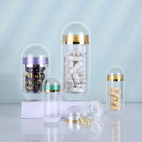 Bouteille de pilule en plastique vide solide, boîte de flacons de conteneur avec bouchon à vis pour comprimés de Capsule de poudre