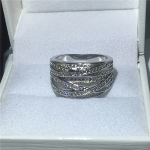 Anello da Cocktail Q232 da Donna con Strass e Pietre Rotonde, Gioielli di Moda con Pietre Sintetiche - Product Image 4