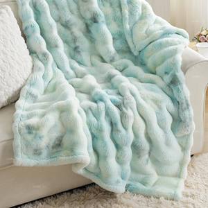 <span class=keywords><strong>Manta</strong></span> de Lujo con Certificación OEKO-TEX, Suave, a Rayas, de Piel Sintética de Conejo, para Regalo, Premium, para Invierno, Cama, Sofá, Decoración del Hogar - Product Image 1
