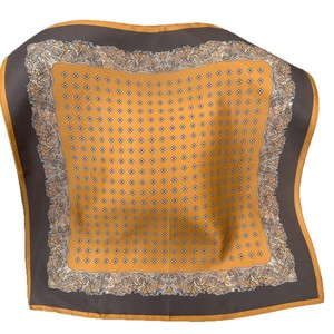 Nouveau Foulard Carré en Soie 100% <span class=keywords><strong>pour</strong></span> Femme, Style Européen, Imprimé à Pois et Blocs de Couleurs, Écharpe d'Été - Product Image 5