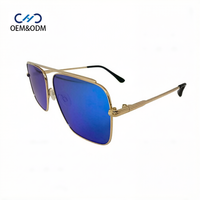 Lunettes de soleil métalliques JJH26047 pour hommes, légères, protection UV400 complète, activités de plein air, logo personnalisé, lunettes de conduite