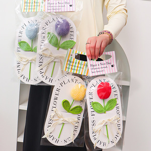 Handgemaakte Gehaakte Supermarkt Cadeau Boeket Hoge Kwaliteit Afgewerkte Roos Voor Ouderen Leraren Valentines & Easter Groothandel - Product Image 4