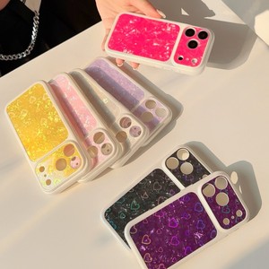 Fashion Shell pattern Laser glitter love Mobile phone <b>case</b> for <b>iPhone</b> 17 16 15 14 pro max IMD Colorful shimmering cover back - Product Image 3