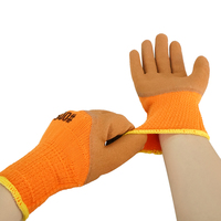 7G éponge sieste polycoton doublure latex mousse enduit doigt renforcé gants de travail d'hiver