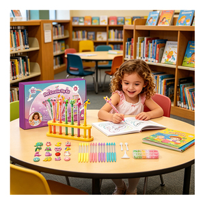 Kit interactivo para hacer bolígrafos de arena, papelería brillante hecha a mano para padres e hijos, actividad educativa, caja de regalo para niñas - Product Image 6