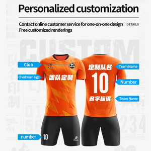 Voetbalshirts Volwassenen Gepersonaliseerde Bedrukte Jongens Voetbalkleding Sets Kinderen Voetbal Uniformen Voetbal Trainingspak - Product Image 2