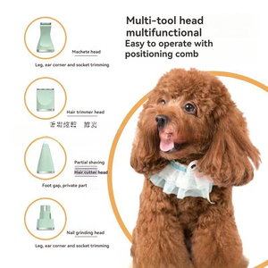 מכונת תספורת חשמלית 4 ב-1 לחיות מחמד עם גוף ABS, להב נירוסטה בטוח, ערכת טיפוח לכלבים, חתולים וחיות קטנות - Product Image 4