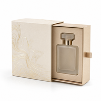 Boîte télescopique pour parfum avec plateau intérieur et texture lin pour emballage de parfum – Offre de conception