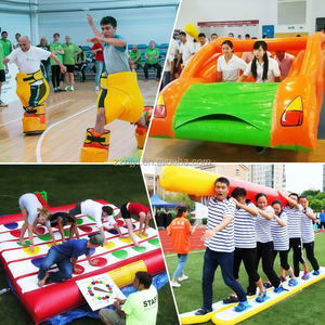 Jeux de défi gonflables commerciaux gonflables les huit immortels traversant l'équipement de sport de mer pour la construction d'équipe de fête - Product Image 4