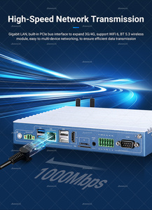 坚固的铝合金外壳24/7操作12-36V DC输入无风扇电脑嵌入式工业迷你电脑 - Product Image 6