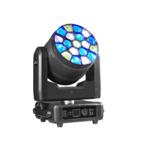 USA Lager 19*15W LED RGBW Bee Eye Moving Head Zoom Wash Bühnenlicht 4-in-1 Punktsteuerung DMX Disco-Licht für Großveranstaltungen
