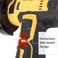 Mini-meuleuse d'angle sans fil professionnelle 20V pour bricolage domestique, avec moteur sans balais et interrupteur à palette, rechargeable au lithium