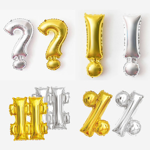 Dấu Hỏi dấu hiệu dấu chấm than dấu chấm than tỷ lệ phần trăm biểu tượng lá nhôm Balloon-Bán buôn cho ngày sinh nhật củ<span class=keywords><strong>a</strong></span> mẹ tốt nghiệp - Product Image 6