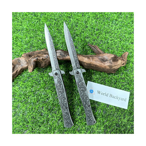 Hoja de lavado de piedra de moda <span class=keywords><strong>mango</strong></span> de aluminio en relieve cuchillo plegable de supervivencia de acero inoxidable cuchillo de autodefensa para exteriores al por mayor - Product Image 1