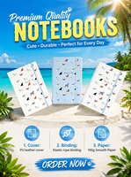 Carnet de notes A5MINI avec couverture en cuir rigide - Prise de notes au bureau avec grille carrée et fonctions multiples