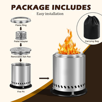 Brasero de table sans fumée, portable, mini poêle à bois d'extérieur en acier inoxydable noir/blanc, logo personnalisé, camping