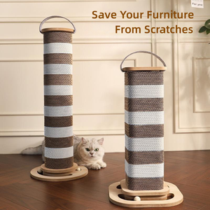 قابل للاستبدال خدش القط طويل القامة من الورق المقوى الزاوية مع الكرة - Product Image 3