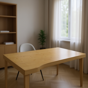 Bureau d'ordinateur en bambou 43,3 x 23,6 pouces avec un design élégant pour une utilisation à domicile ou au bureau - Product Image 2