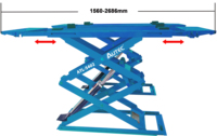 Plateforme ultra-mince AUTEC de nouvelle génération avec fonction double coulissante, élévateur à ciseaux double à profil bas et levée complète 4,0T