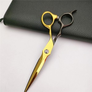 Ciseaux à effiler Black Gold Leopard 6,0 pouces en acier inoxydable pour coiffeur, manche long LPE-6.0 - Product Image 4