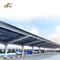Özelleştirilebilir Karbon Çelik Tek Kolonlu Otopark Araç Braketi Ticari Sistemler için Güneş Enerjisi Montaj Sistemi