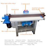 Machine à poncer le bois MMD2617, ponceuse à bande double face pour le travail du bois, petite taille