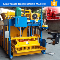 Machine mobile de fabrication de blocs de béton WT12-15, machine à mouler des briques creuses, machine portable de moulage de briques en béton