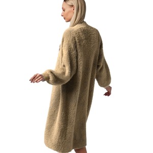 2024 automne et hiver vison-like laine tricoté Cardigan femmes ample <span class=keywords><strong>mi</strong></span>-longueur ralenti Style transfrontalier pull <span class=keywords><strong>manteau</strong></span> femmes - Product Image 5