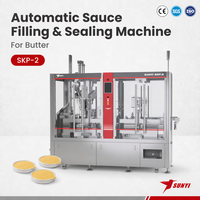 Machine de remplissage et de scellage automatique pneumatique haute performance pour beurre de cacahuète et produits en verre, pour les entreprises