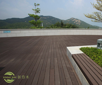 Planches de terrasse WPC de qualité supérieure à longue durée de vie, revêtement de sol en bois-plastique de haute qualité pour patio et cour