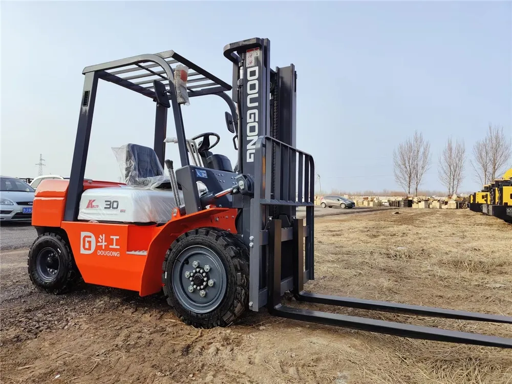 Hot china manufacture quality Chinese four wheel pneumatic Tyre fork lift small for sale deli forklift 3ton made in China