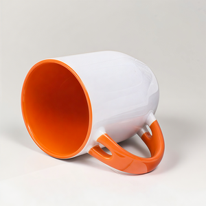 Biểu tượng tùy chỉnh bán buôn Cốc gốm cup giá rẻ Sứ Vàng thăng hoa trống cà phê sữa trà gốm <span class=keywords><strong>Mug</strong></span> với muỗng - Product Image 5