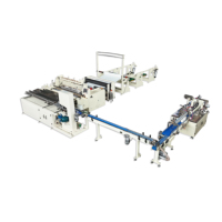 Línea de Producción de Papel Higiénico y Toallas de Cocina Totalmente Automática Controlada por PLC de Alta Velocidad 380V Capacidad de 2 Toneladas/Día Bomba Good Faith