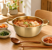 Bol à riz coréen multifonctionnel, bol à nouilles, bol à salade, bol de cuisson, bol mélangeur en acier inoxydable avec poignée