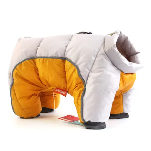 Venta al por mayor de ropa de invierno súper cálida chaqueta de perro mascota abrigo de algodón impermeable más grueso ropa de perros pequeños para cachorro de Bulldog Francés