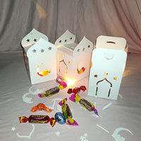 DAMAI 10 PCS Candy White Castle Stars and Moon Party Décoration créative pour Eid Mubarack et Ramadam Candy Box Coffret Cadeau