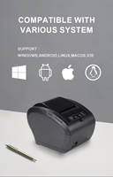 Impresora de Recibos POS Comercial NORGEE de 80 mm con Cortador Automático, USB, LAN, Wi-Fi, para Cocina Comercial