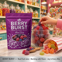 Sachets Doypack refermables de qualité alimentaire pour bonbons gélifiés aux jus de fruits et chewing-gums, vente en gros et au détail