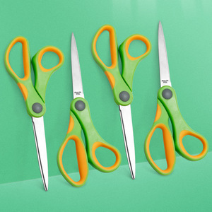 Multi Purpose Scissors Stainless Steel Green Straight Head Home Office Craft Cutting Tools - Product Image 1