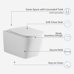 <span class=keywords><strong>WC</strong></span> Sospeso Senza Brida Kidoir Multicolore in Ceramica Monoblocco di Piccole <span class=keywords><strong>Dimensioni</strong></span> con Scarico a Parete - Product Image 2