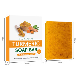 Venta al por mayor, logotipo personalizado, limón, cúrcuma, Ácido Kójico, barra de jabón facial, naranja, cúrcuma, Kójico, miel, jabón facial, blanqueamiento a base de hierbas - Product Image 6